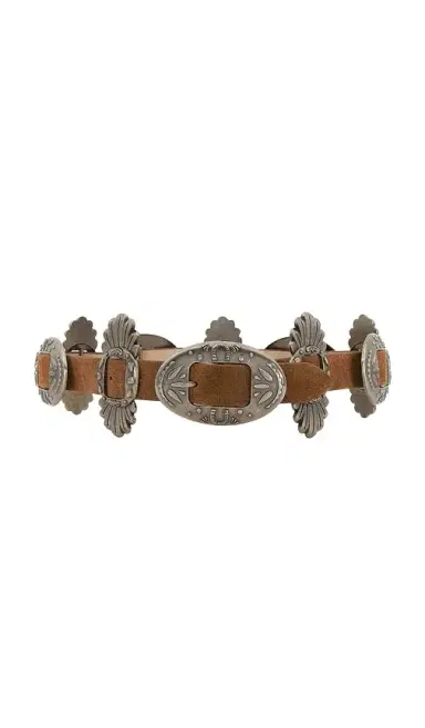 Understated Leather Concho Buckle Belt | Thumbnail 1