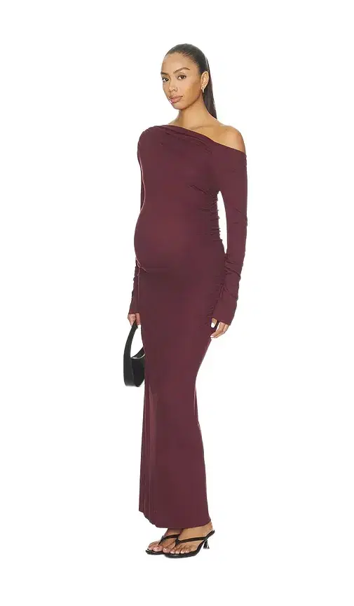 BUMPSUIT Soft Rib Draped Maxi Dress