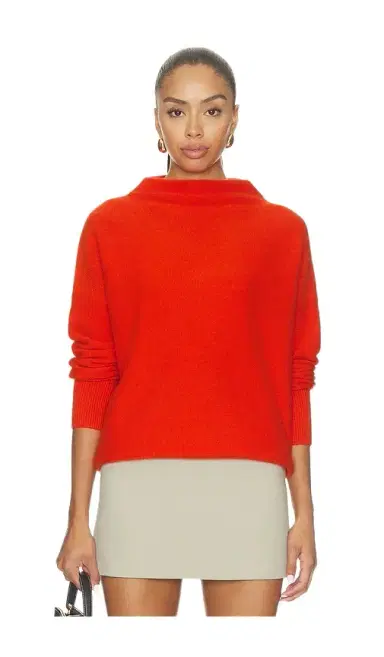 Vince Boiled Funnel Neck Pullover Sweater | Thumbnail 1