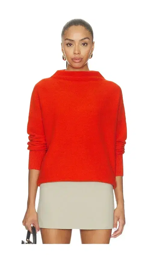 Vince Boiled Funnel Neck Pullover Sweater