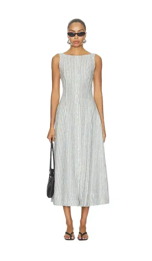 Polo Ralph Lauren Boat Neck Sleeveless A Line Dress