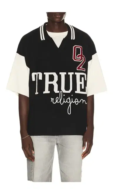 True Religion Knitted Oversized Polo | Thumbnail 1