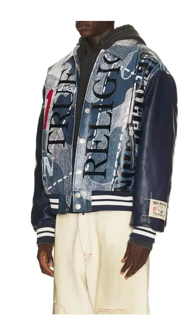 True Religion Denim Print Bomber Jacket | Thumbnail 2