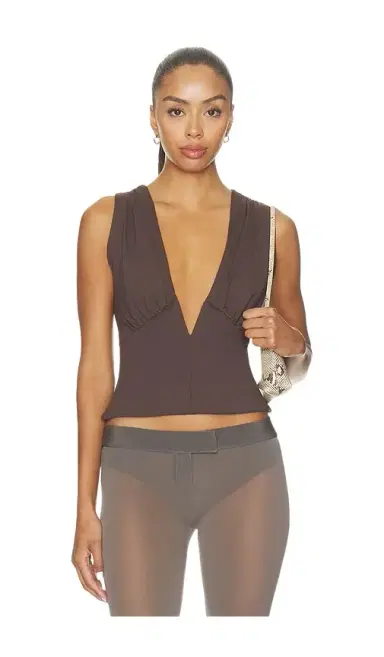 susana monaco Low V Wire Tank | Thumbnail 1