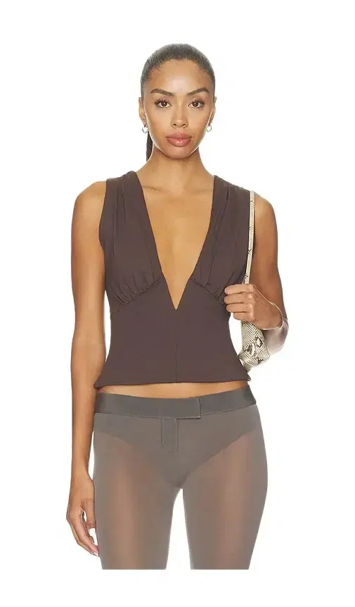 susana monaco Low V Wire Tank