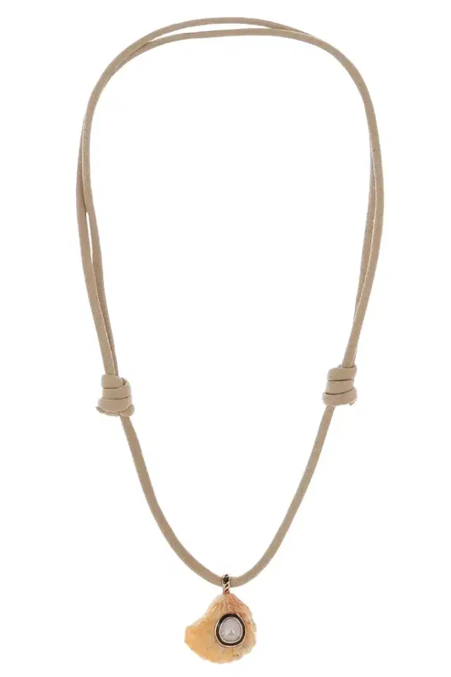 DEZSO BY SARA BELTRÁN Diamond Cat Paw Shell Necklace - Tan