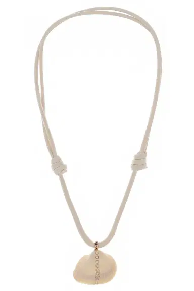 DEZSO BY SARA BELTRÁN Diamond Line Shell Necklace | Thumbnail 1
