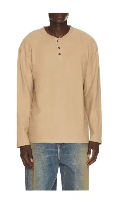 Rhythm Vintage Terry Long Sleeve Henley | Thumbnail 1