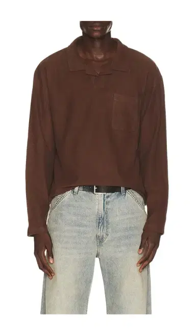 Rhythm Vintage Terry Long Sleeve Polo | Thumbnail 1