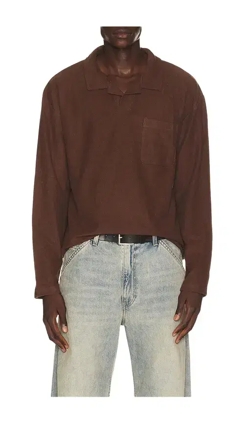 Rhythm Vintage Terry Long Sleeve Polo