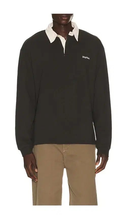 Rhythm Koa Vintage Rugby Long Sleeve Polo