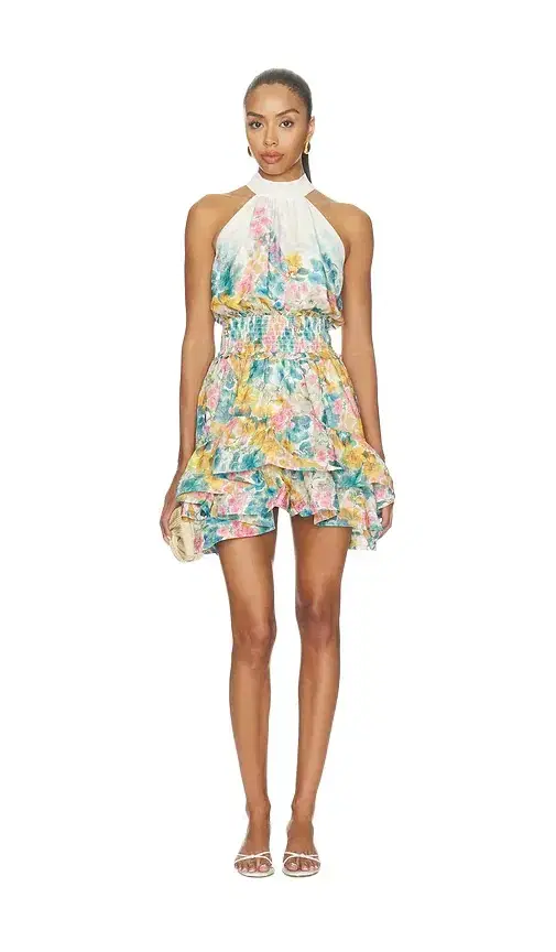Elliatt Clementina Halter Neck Fit And Flare Mini Dress