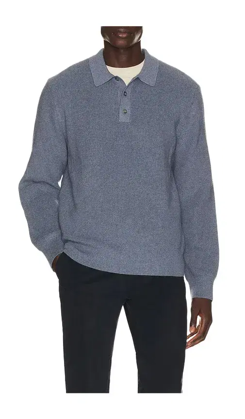 Vince Heirloom Shaker Long Sleeve Polo