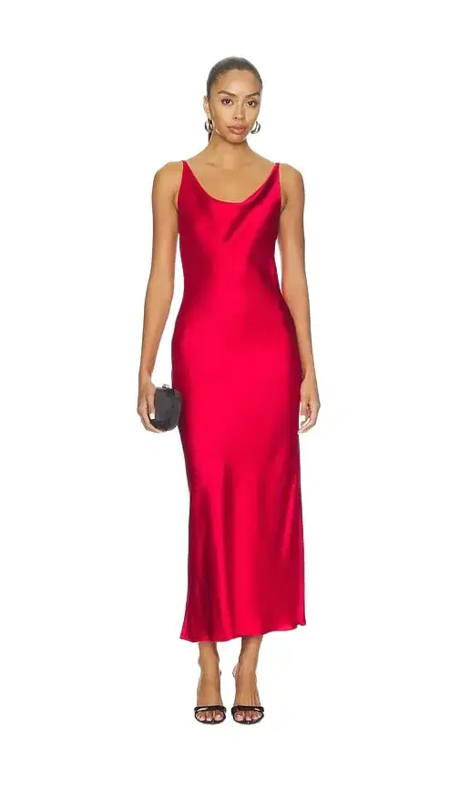 ALEJANDRA ALONSO ROJAS Cowl Bias Slip Dress