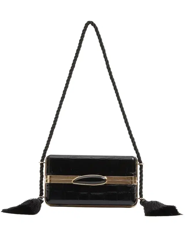 Simkhai Women's Roma Croc-Embossed Leather Shoulder Bag - Black Gold