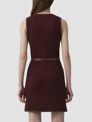 Simkhai Women's Viretta Rib-Knit Mini Dress - Fig | Thumbnail 3 Simkhai Women's Viretta Rib-Knit Mini Dress - Fig | Thumbnail 3
