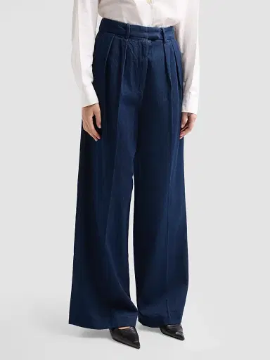 Anine Bing Women's Lou Denim Wide-Leg Jeans | Thumbnail 4 Anine Bing Women's Lou Denim Wide-Leg Jeans | Thumbnail 4