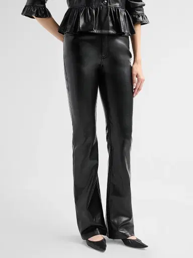 Cinq à Sept Women's Stevie Faux-Leather Pants - Black | Thumbnail 4