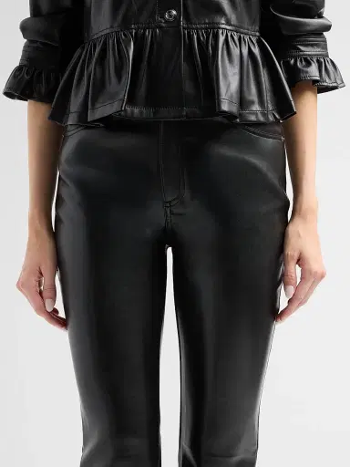 Cinq à Sept Women's Stevie Faux-Leather Pants - Black | Thumbnail 5