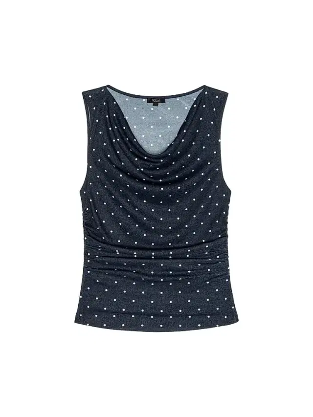 RAILS Women's Fete Polka Dot Top - Navy Polka Dots