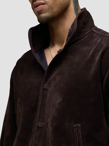 Hudson Jeans Men's Faux-Suede Jacket - Dark Brown - Size XXL | Thumbnail 5 Hudson Jeans Men's Faux-Suede Jacket - Dark Brown - Size XXL | Thumbnail 5