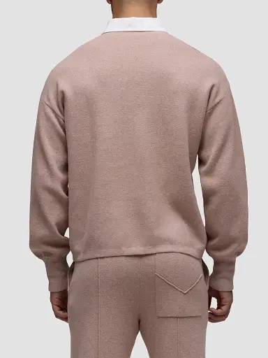 Hudson Jeans Men's Contrast-Collar Long-Sleeve Polo Sweater | Thumbnail 3 Hudson Jeans Men's Contrast-Collar Long-Sleeve Polo Sweater | Thumbnail 3