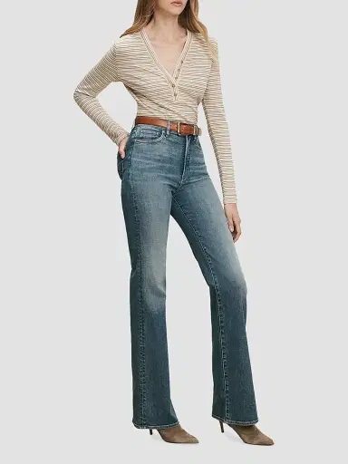 Veronica Beard Women's Crosbie High-Rise Bootcut Jeans | Thumbnail 2 Veronica Beard Women's Crosbie High-Rise Bootcut Jeans | Thumbnail 2