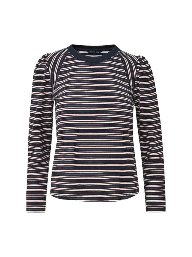 Veronica Beard Women's Mason Baseball Long-Sleeve T-Shirt - Heritage Navy Multi