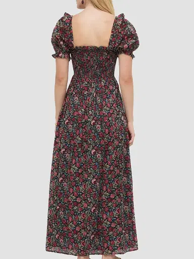 Hill House Home Women's The Scarlett Midi Nap Dress - Jacobean Sprig | Thumbnail 3