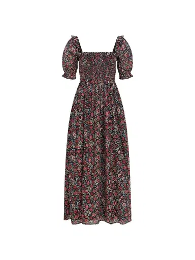 Hill House Home Women's The Scarlett Midi Nap Dress - Jacobean Sprig | Thumbnail 1