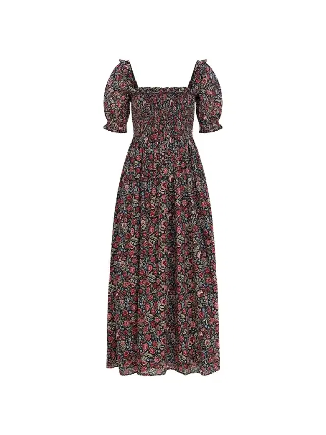 Hill House Home Women's The Scarlett Midi Nap Dress - Jacobean Sprig