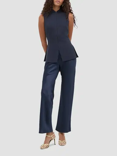 Hill House Home Women's The Katrina Top - Midnight Navy | Thumbnail 2