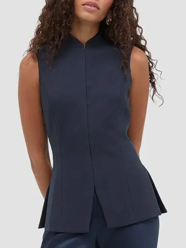 Hill House Home Women's The Katrina Top - Midnight Navy | Thumbnail 3