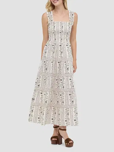 Hill House Home Women's The Goldie Nap Dress - Kelmscott Ribbon Stripe | Thumbnail 2