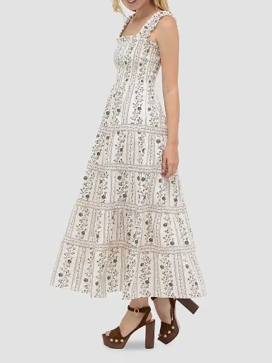 Hill House Home Women's The Goldie Nap Dress - Kelmscott Ribbon Stripe | Thumbnail 3