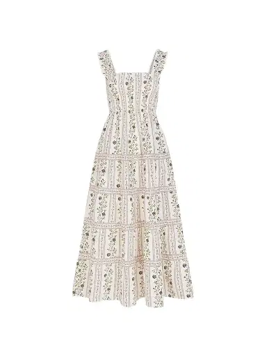 Hill House Home Women's The Goldie Nap Dress - Kelmscott Ribbon Stripe | Thumbnail 1