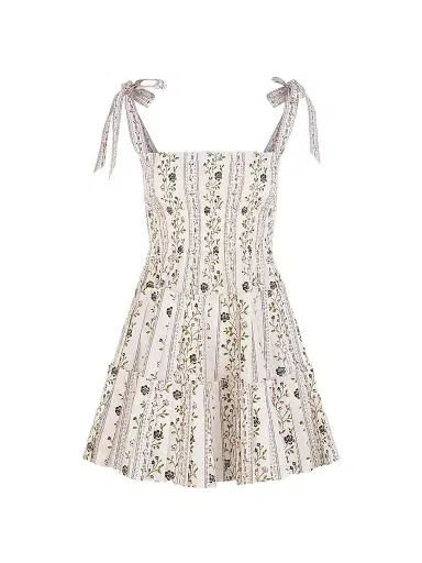 Hill House Home Women's The Ribbon Charlotte Nap Dress - Kelmscott Ribbon Stripe | Thumbnail 1