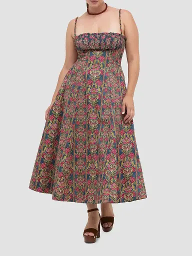 Hill House Home Women's The Maisie Dress - Stowell Medallion Stripe | Thumbnail 2