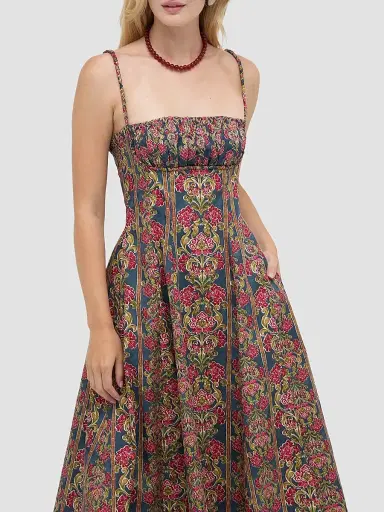 Hill House Home Women's The Maisie Dress - Stowell Medallion Stripe | Thumbnail 4