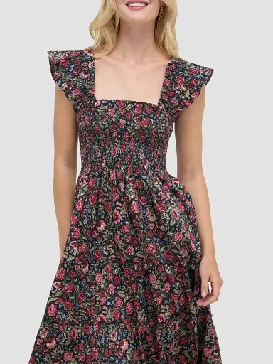 Hill House Home Women's The Ellie Nap Dress - Jacobean Sprig | Thumbnail 4