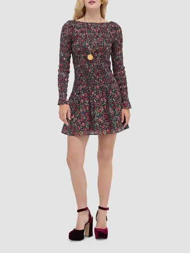 Hill House Home Women's The Dalia Mini Nap Dress - Jacobean Sprig | Thumbnail 2