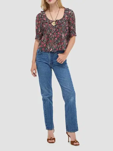 Hill House Home Women's The Camri Top - Jacobean Sprig | Thumbnail 2