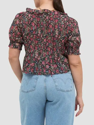 Hill House Home Women's The Camri Top - Jacobean Sprig | Thumbnail 6