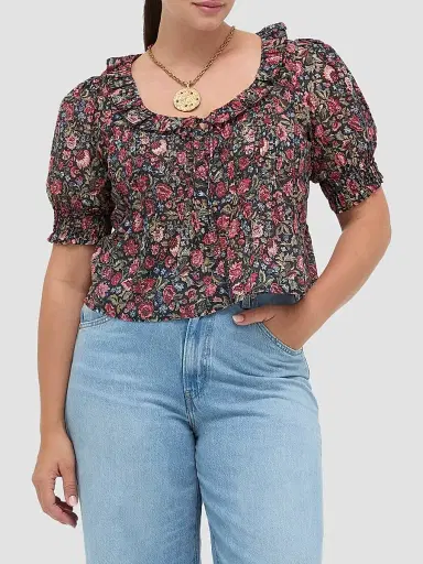 Hill House Home Women's The Camri Top - Jacobean Sprig | Thumbnail 7