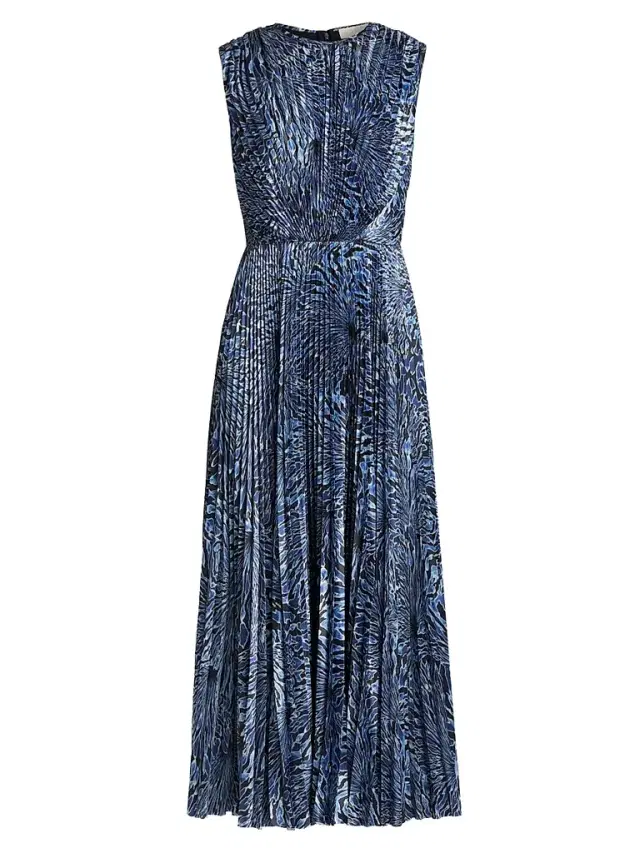 Ulla Johnson Women's Malin Pleated Satin Midi Dress
