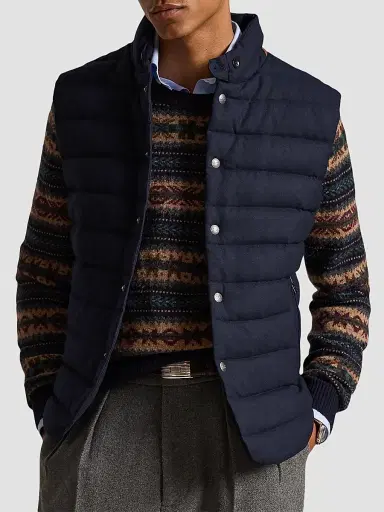 Polo Ralph Lauren Men's Stanwood Wool-Blend Brushed Down Vest | Thumbnail 4