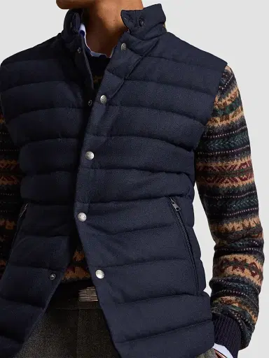 Polo Ralph Lauren Men's Stanwood Wool-Blend Brushed Down Vest | Thumbnail 5