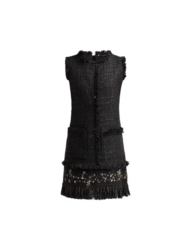 Kobi Halperin Women's Rives Sequin-Embellished Tweed A-Line Mini Dress - Black - Size XL