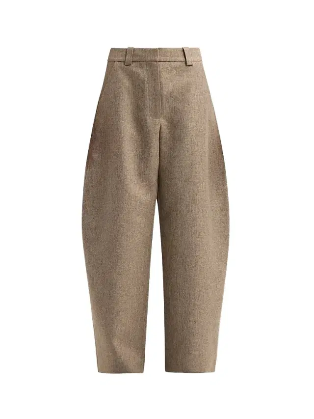 Ronny Kobo Women's Vienna Barrel-Leg Pants - Melange Taupe