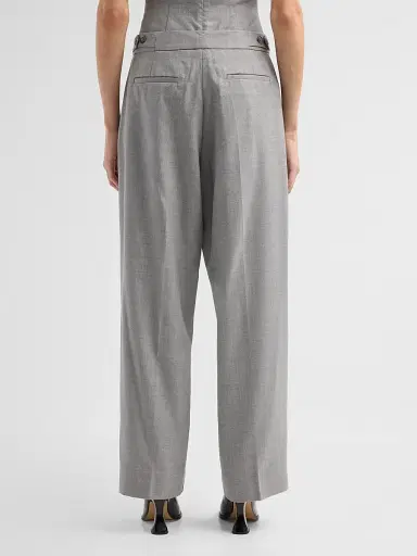 Ronny Kobo Women's Hayes Pleated Pants - Light Grey | Thumbnail 3
